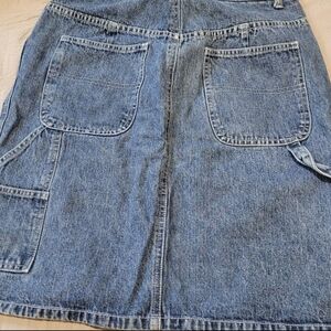 VINTAGE Y2K Real Comfort BY Chadwicks Utility, Carpenter Style denim skirt‎